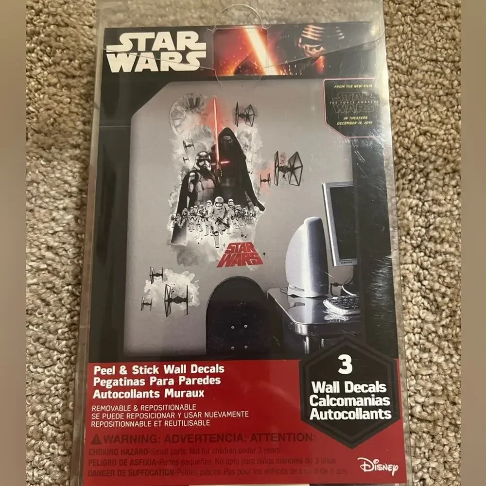 Star Wars Kylo Ren Wall Decals Disney Peel & Stick Room Decor New Sealed
